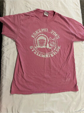 Vintage Eskimo Joe’s Stillwater Pink Graphic Tee Double-Sided Hanes Beefy-T M